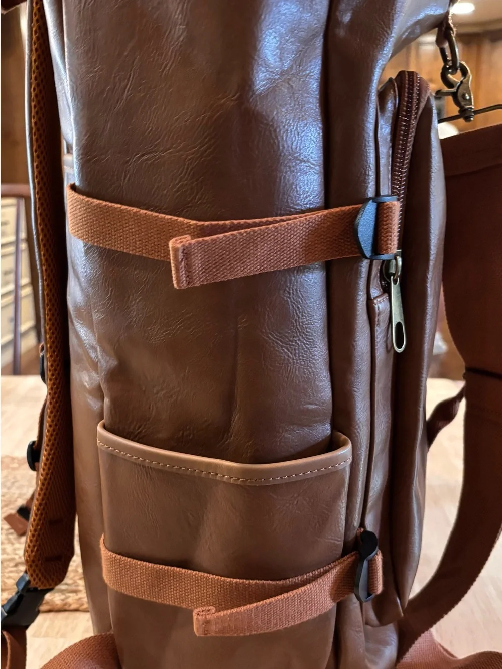 BAOSHA Brown Convertible Duffel Backpack Weekender Travel Bag 3 Way